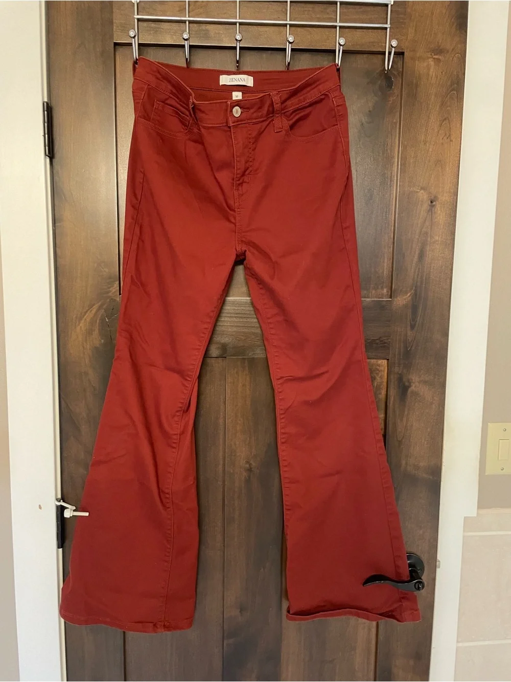 Zenana Outfitters Brick Red High-Rise Jeans